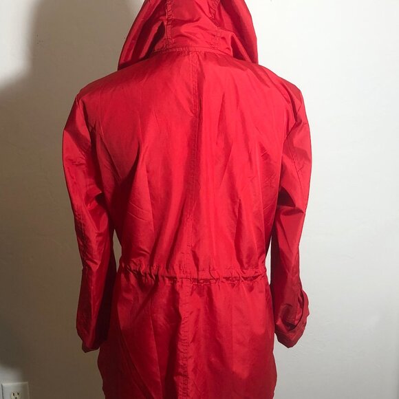 Susan Graver Red Lightweight Hooded Jacket - Size S - Picture 12 of 16